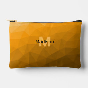 Pochette À Accessoires Motif de maille géométrique à dégradé orange Monog