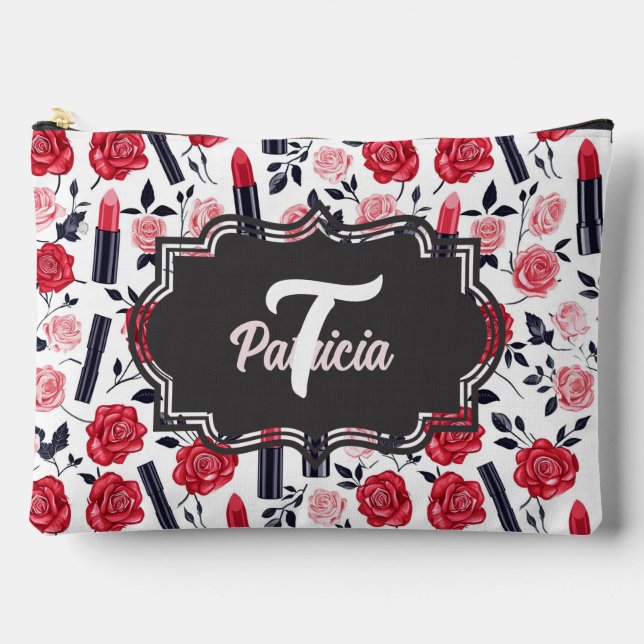 Pochette À Accessoires Motif de maquillage mignon ajouter monogramme (Recto)