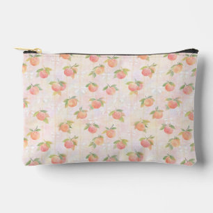 Pochette À Accessoires Motif de pêche et de ruban dans des tons pastel