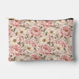 Pochette À Accessoires Motif de pivoines fleuries vintage