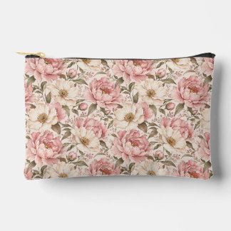 Pochette À Accessoires Motif de pivoines fleuries vintage