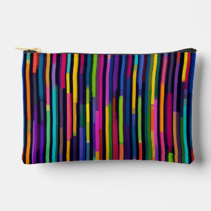 Pochette À Accessoires Motif de rayure verticale néon