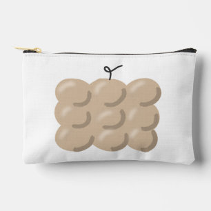 Pochette À Accessoires Motif de texture de papier bulle beige minimaliste