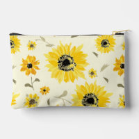 Motif de tournesol en aquarelle jaune