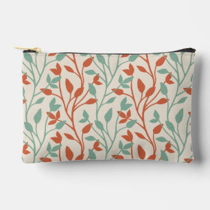 Pochette À Accessoires Motif de vigne botanique orange sauge moderne