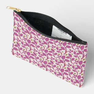 Pochette À Accessoires Motif de vigne botanique rose Feuille florale él