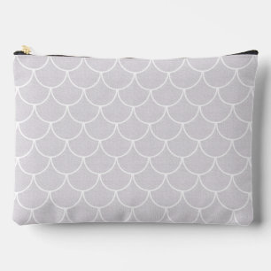 Pochette À Accessoires Motif d'écailles de sirène blanches festonnées
