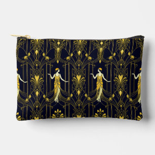Pochette À Accessoires Motif décoratif doré et noir Gabsy