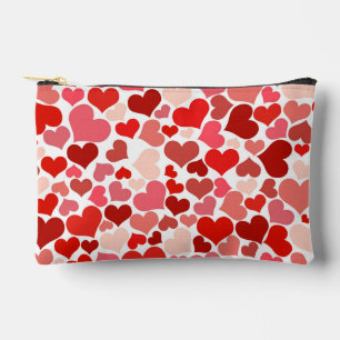 Pochette À Accessoires Motif Des Coeurs, Coeurs Rouges, Amour