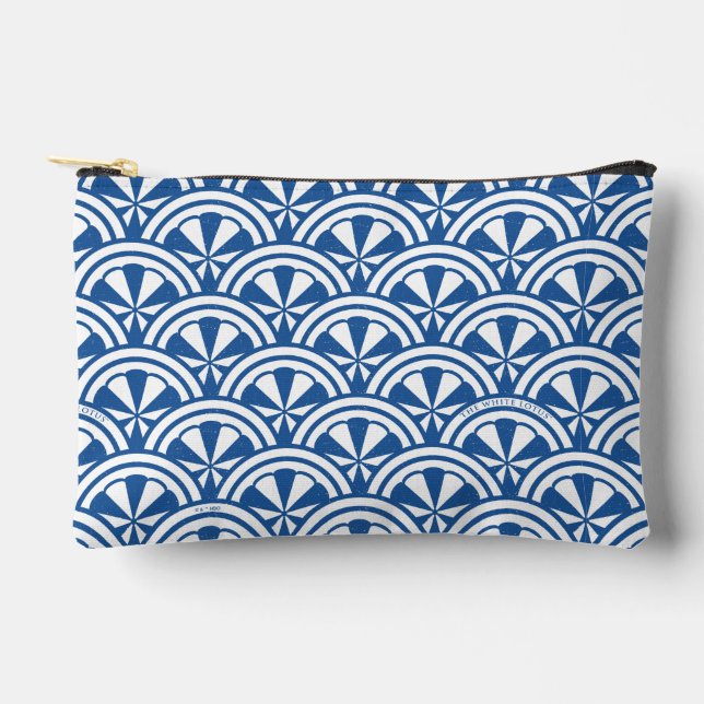 Pochette À Accessoires Motif des vagues côtières - Le Lotus Blanc (Recto)