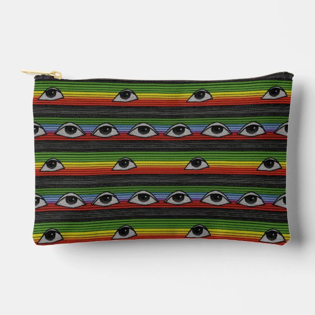 Pochette À Accessoires Motif des yeux psychédéliques (Recto)
