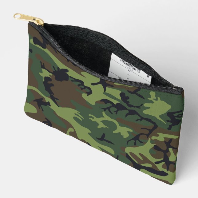 Pochette À Accessoires Motif du Camouflage Vert, Motif militaire, Armée (Ouvrir)