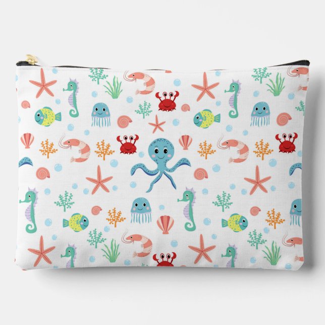 Pochette À Accessoires Motif du monde marin (Recto)