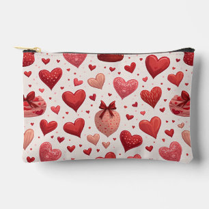 Pochette À Accessoires Motif en forme de coeur petit cosmétique & Sachets