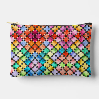 Pochette À Accessoires Motif en mosaïque arc-en-ciel