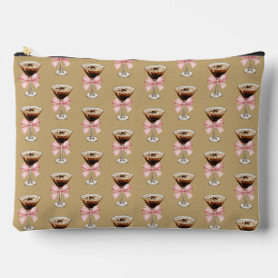 Pochette À Accessoires Motif Espresso Martini Marron