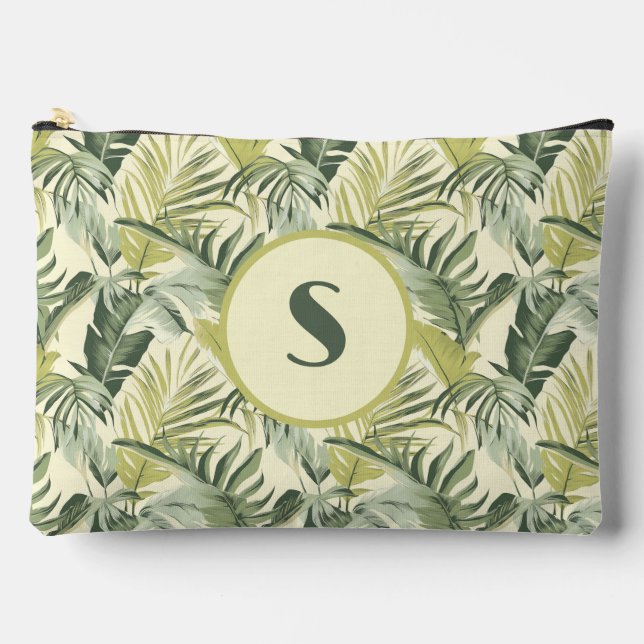 Pochette À Accessoires Motif feuille d'aquarelle Eucalyptus (Recto)