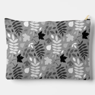 Pochette À Accessoires Motif Feuille tombé Monochrome sur Grey