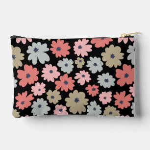 Pochette À Accessoires Motif Fleur Coloré Vintage