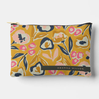 Pochette À Accessoires Motif floral à l'encre gras main levée de jardin d