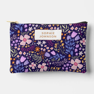 Pochette À Accessoires Motif floral aquarelle joli personnalisé
