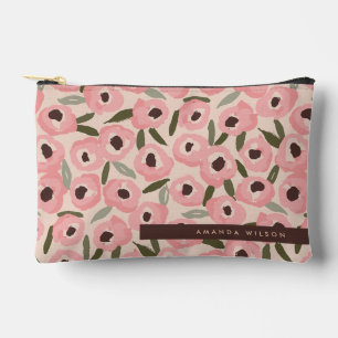 Pochette À Accessoires Motif floral audacieux et encre Botanique dessin