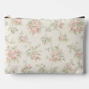 Pochette À Accessoires Motif floral Cottagecore de rose rose vintage