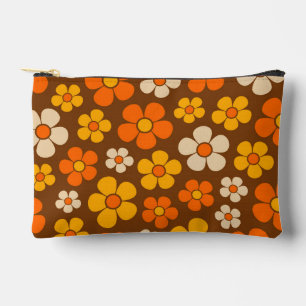 Pochette À Accessoires Motif floral de style rétro des années 1960
