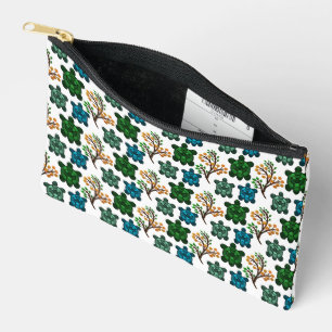 Pochette À Accessoires Motif Floral de Tortue de Mer Tropicale Océan Cô