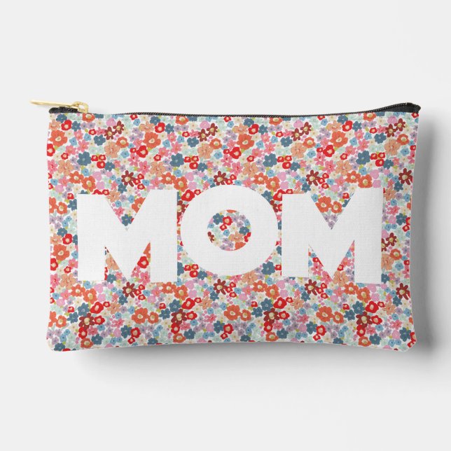 Pochette À Accessoires Motif floral maman (Recto)