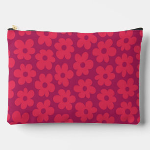 Pochette À Accessoires Motif Floral Mood rose et magenta