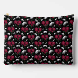 Pochette À Accessoires Motif floral rose et blanc élégant