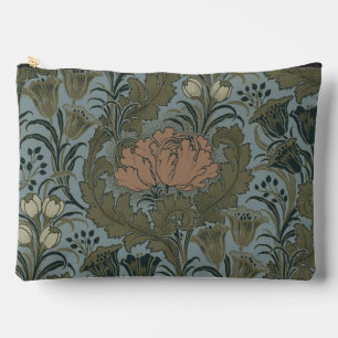 Pochette À Accessoires Motif floral victorien antique terre cuite sauge