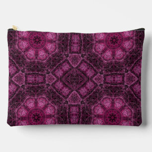 Pochette À Accessoires Motif géométrique rose avec mandala floral lumineu