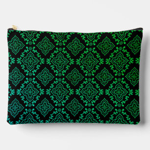 Pochette À Accessoires Motif géométrique vert / Impression indienne