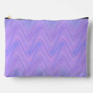 Pochette À Accessoires Motif Grandes Lignes Ondulées Rose Violet