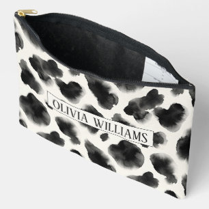 Pochette À Accessoires Motif imprimé vache noir et blanc