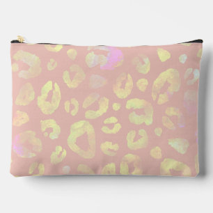 Pochette À Accessoires Motif léopard rose métallique