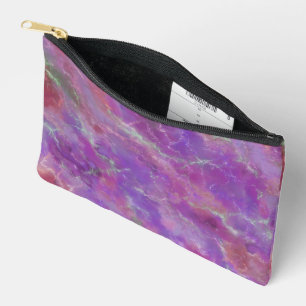 Pochette À Accessoires Motif marbré rose et violet 