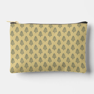 Pochette À Accessoires Motif minimaliste de forêt de pins - ochre