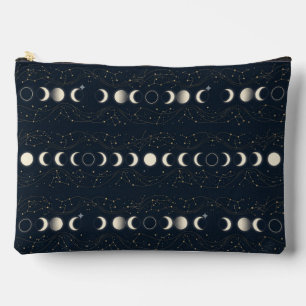 Pochette À Accessoires Motif minimaliste des phases lunaires avec des éto