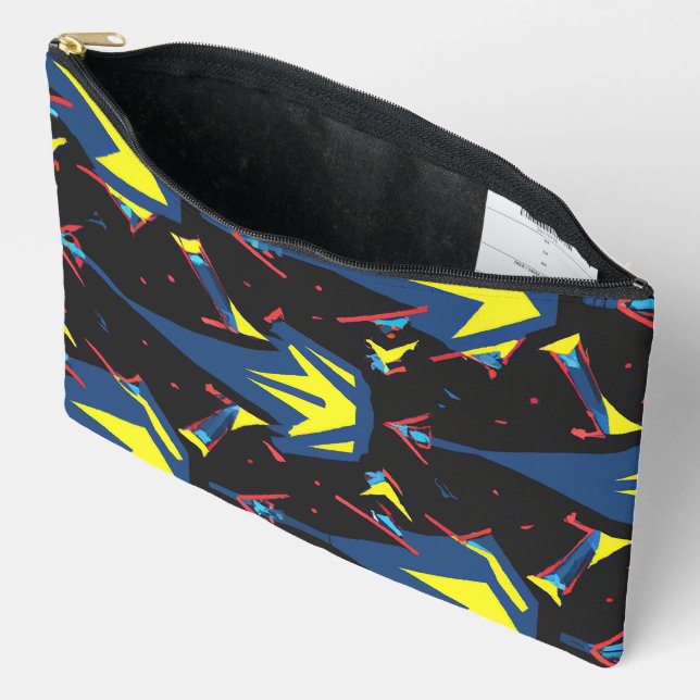 Pochette À Accessoires Motif numérique géométrique abstrait moderne 57 (Ouvrir)