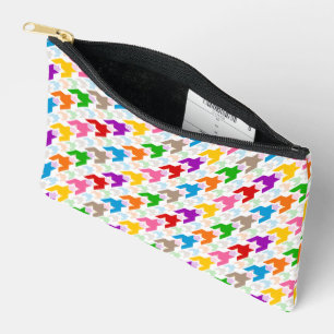 Pochette À Accessoires Motif pied-de-poule coloré blanc