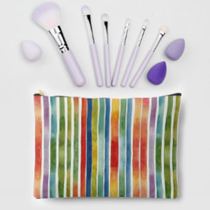 Pochette À Accessoires Motif rayé arc-en-ciel coloré tendance artistique