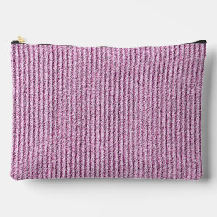 Pochette À Accessoires Motif rayé corduroy rose décontracté