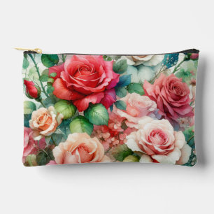 Pochette À Accessoires Motif Rose Fantaisiste