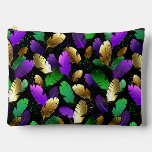 Pochette À Accessoires Motif sans couture avec des plumes de Mardi Gras