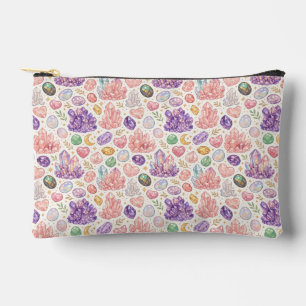 Pochette À Accessoires Motif sans couture de pierres précieuses féminines