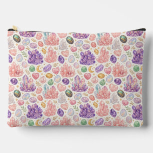 Pochette À Accessoires Motif sans couture de pierres précieuses féminines