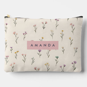 Pochette À Accessoires Motif simple Pastel personnalisé sur crème